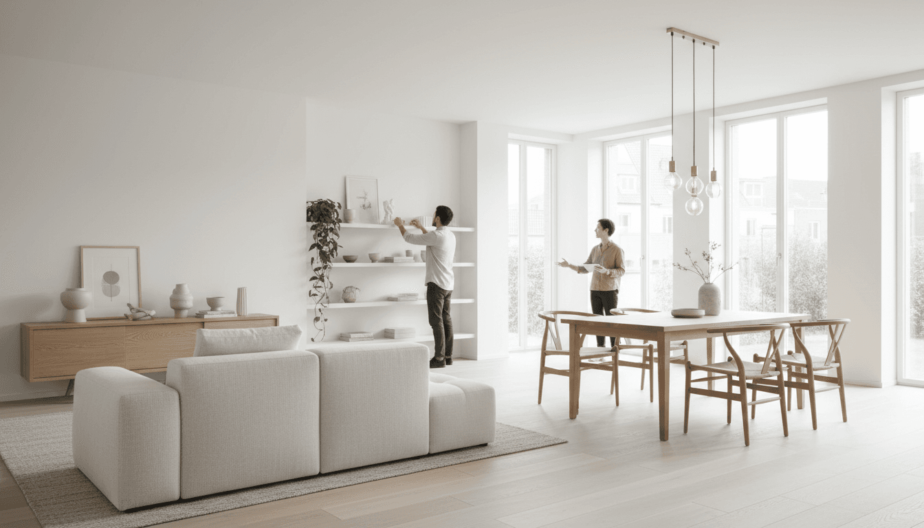 Bright open living space with natural light flowing from floor-to-ceiling windows