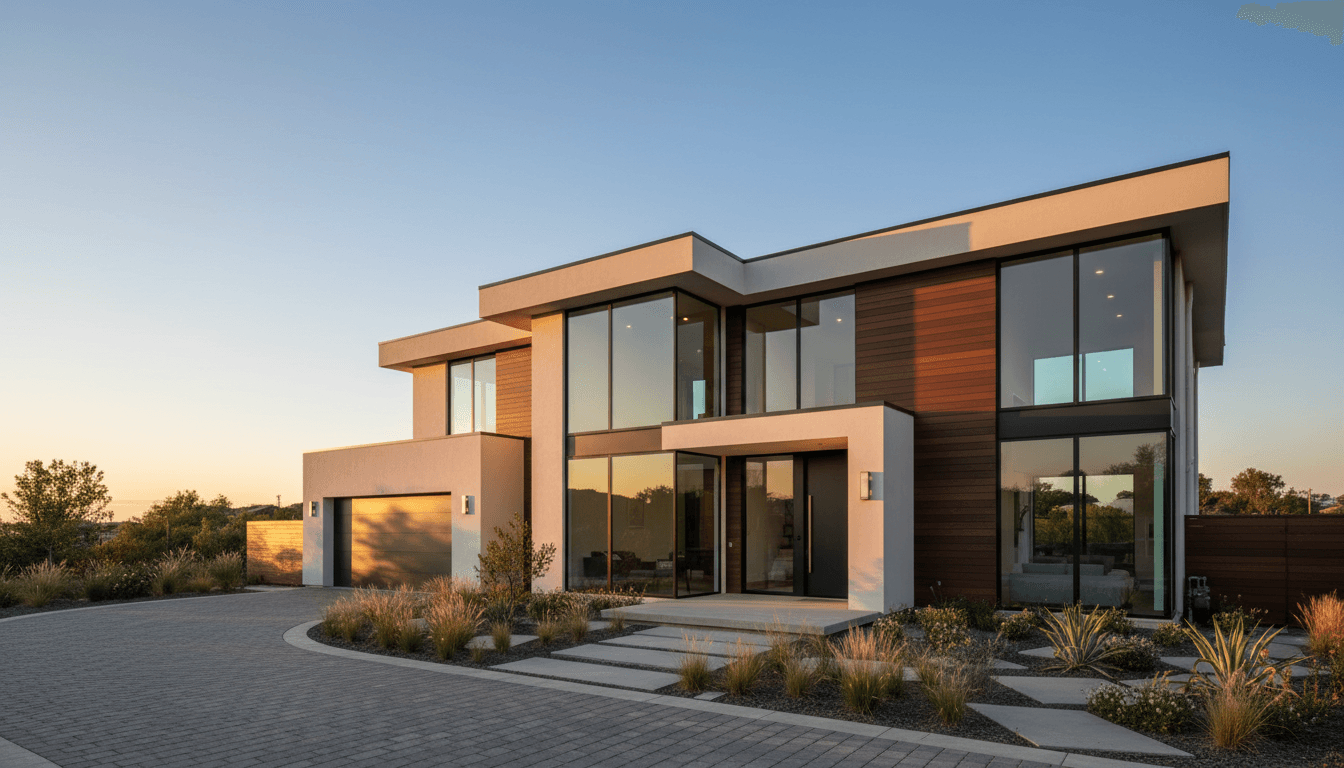 Modern custom home exterior